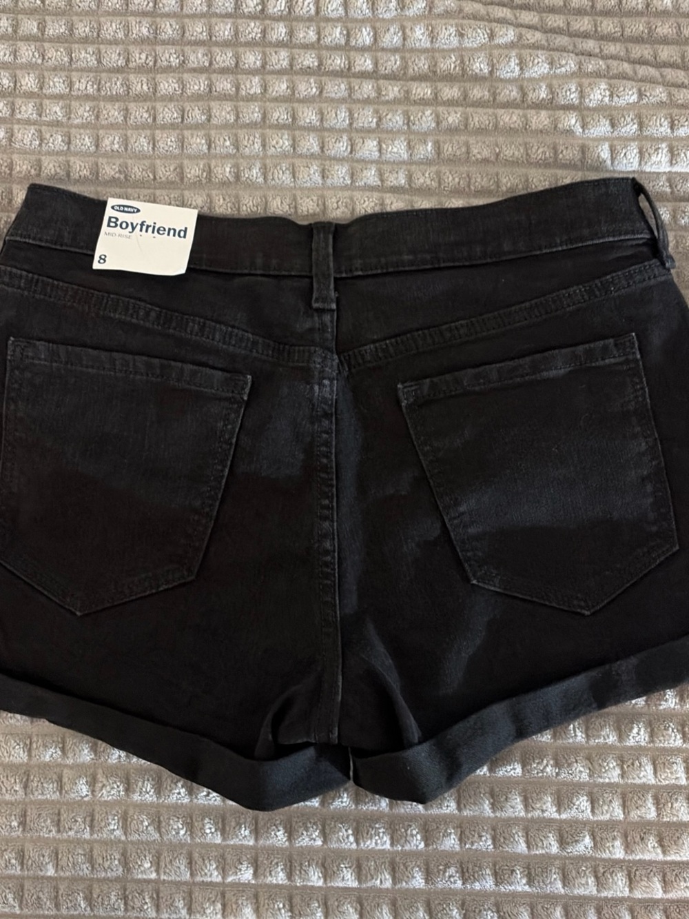 Old Navy Boyfriend Black Denim Shorts